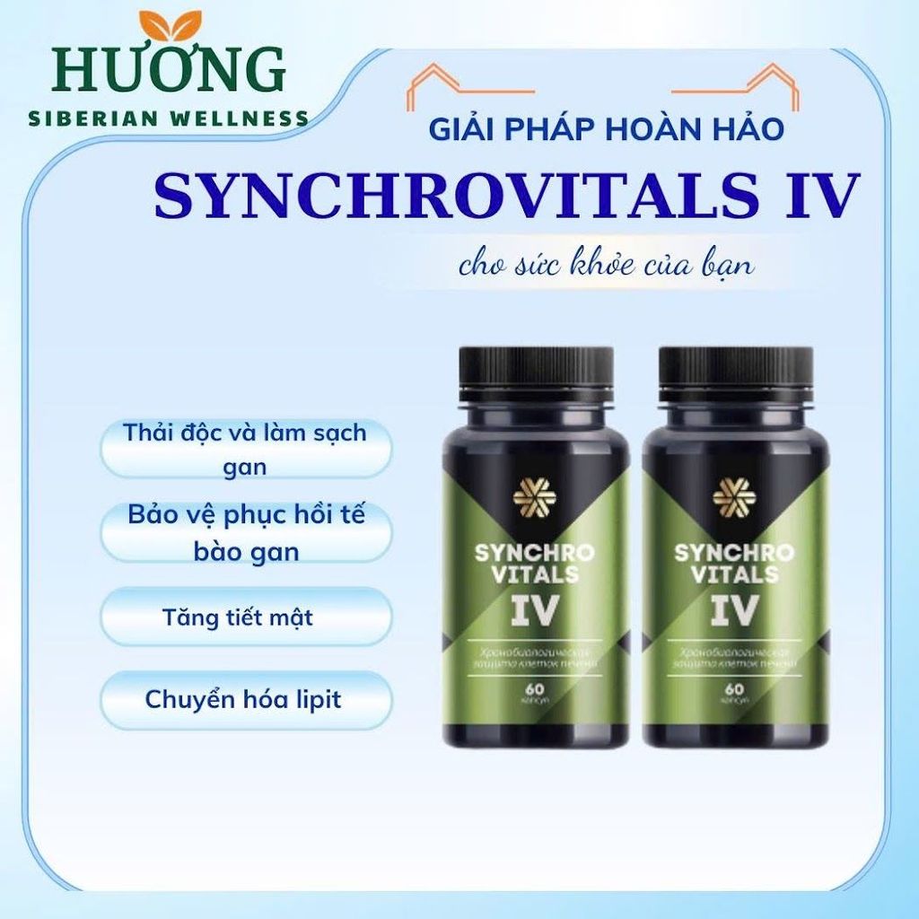 [ Hỗ trợ gan ] Syn 4 - Thực phẩm bảo vệ sức khỏe Synchrovitals IV siberian – 60 viên/lọ