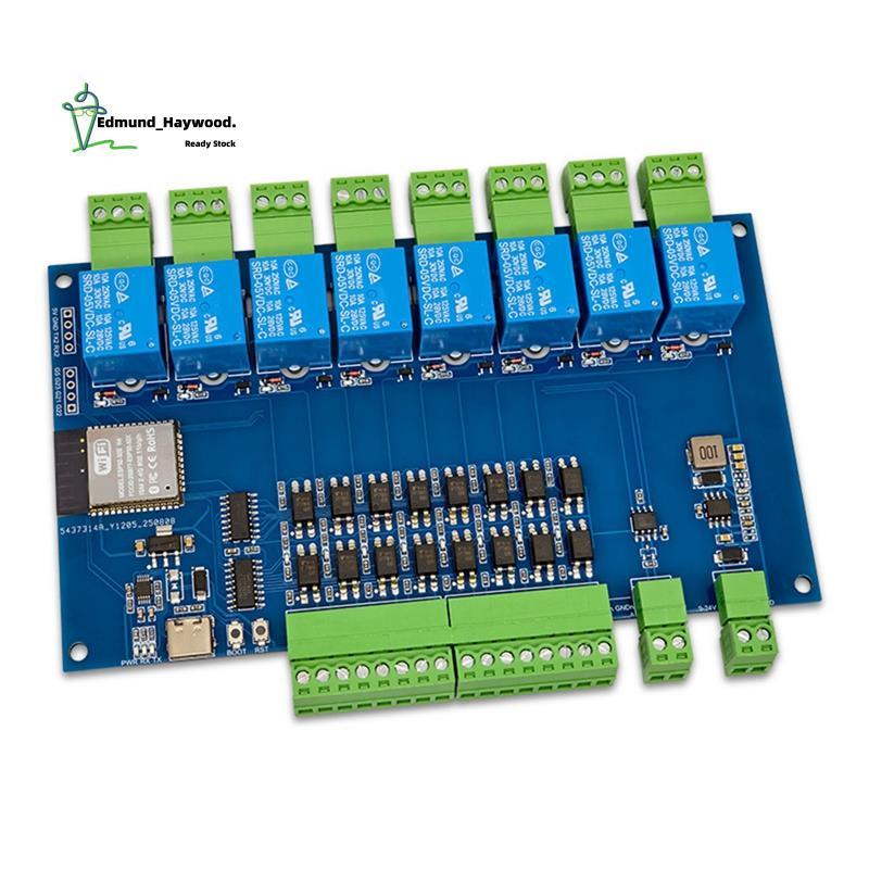Mô-đun rơle 8 kênh RS485 Modbus 9-24V TYPE-C có hỗ trợ Bluetooth WIFI Modbus