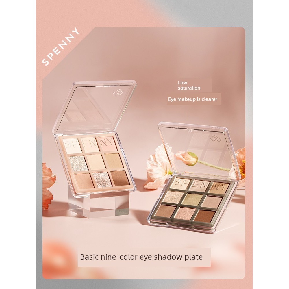 phấn mắt bảng phấn mắt Bảng Phấn Mắt Spenny / Spenny Chín Màu Matte Ngọc Trai Khỏa Thân Lấp Lánh Chí