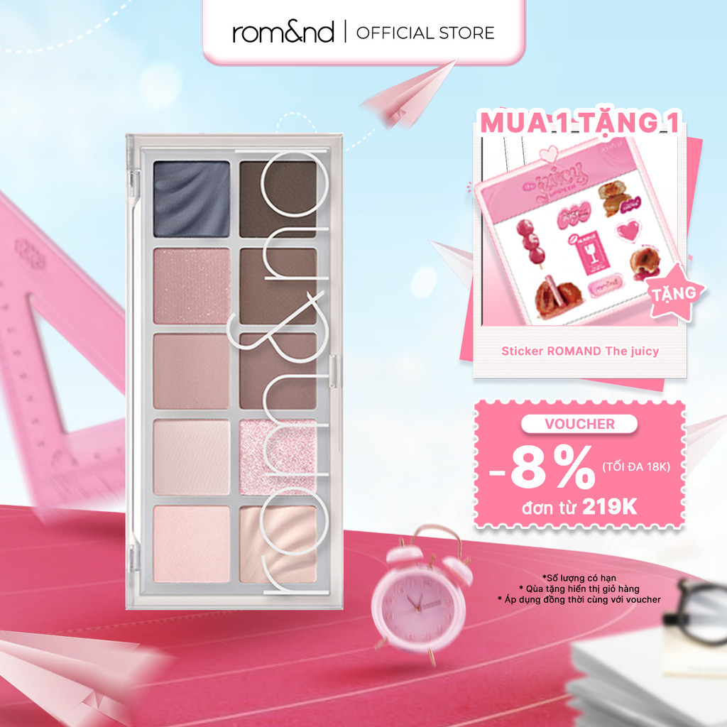 [Rom&nd] [Spring Fever] [12-13]  Bảng phấn mắt 10 màu Romand Better Than Palette 8.3g