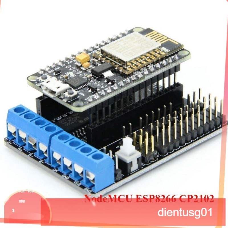 Đế Ra Chân Cho Node MCU ESP8266 CP2102 (Board Motor Driver L293D)