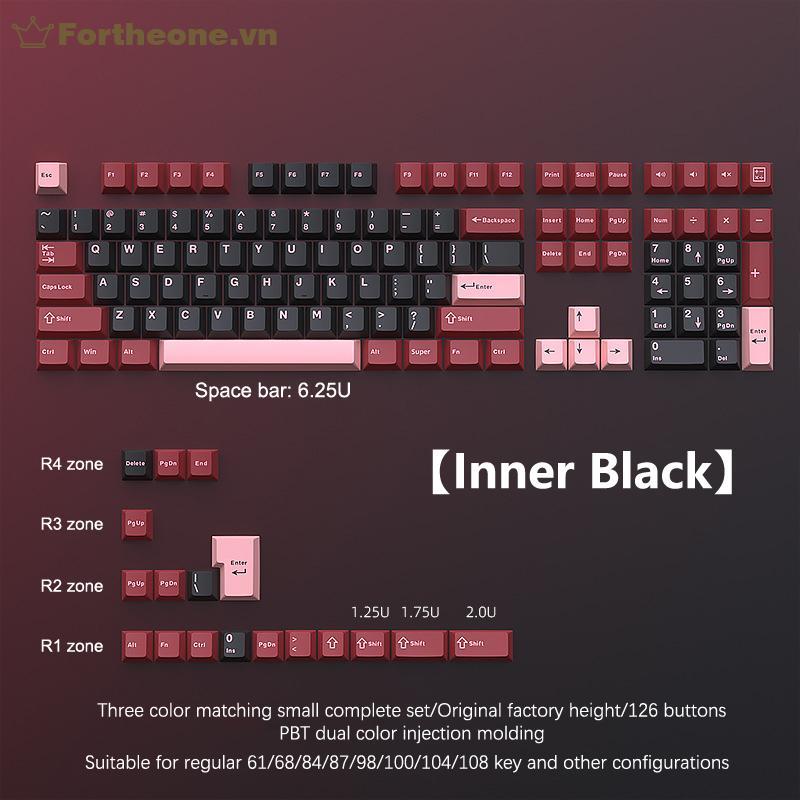 FOT 126 Phím Double PBT Cherry Keycap cho bàn phím MX Switch, GMK67 GMK87 GMK61 Key Cap VN