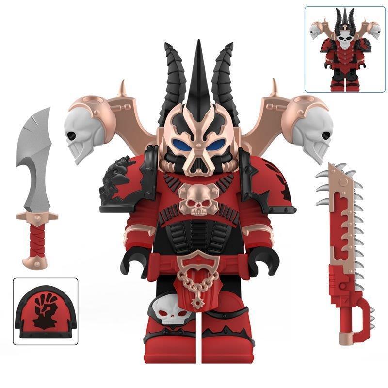 Tương thích với Lego Chaos Star Warrior Minifigure Warhammer 40k Nguồn Tối Hàng Hóa Tối Hợp Thời Tra