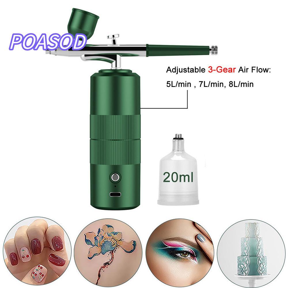 MAYSHOW Mini Airbrush Kit, Airbrush Trang điểm USB Xịt đa chức năng, Máy cắt tóc Airbrush Hair Dye C