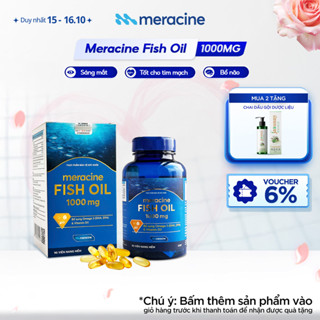 [LIVE] Viên Uống Dầu Cá Meracine Fish Oil Bổ Sung Omega 3, Hỗ Trợ Sáng Mắt, Bổ Não, Bảo Vệ Tim Mạch Hộp 90 Viên