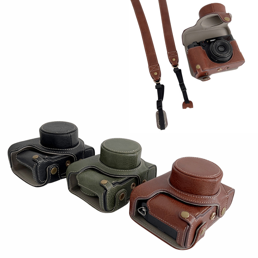Synthetic Leather Case Base Body Cover Shell Kit for Fujifilm X100V X100F Camera