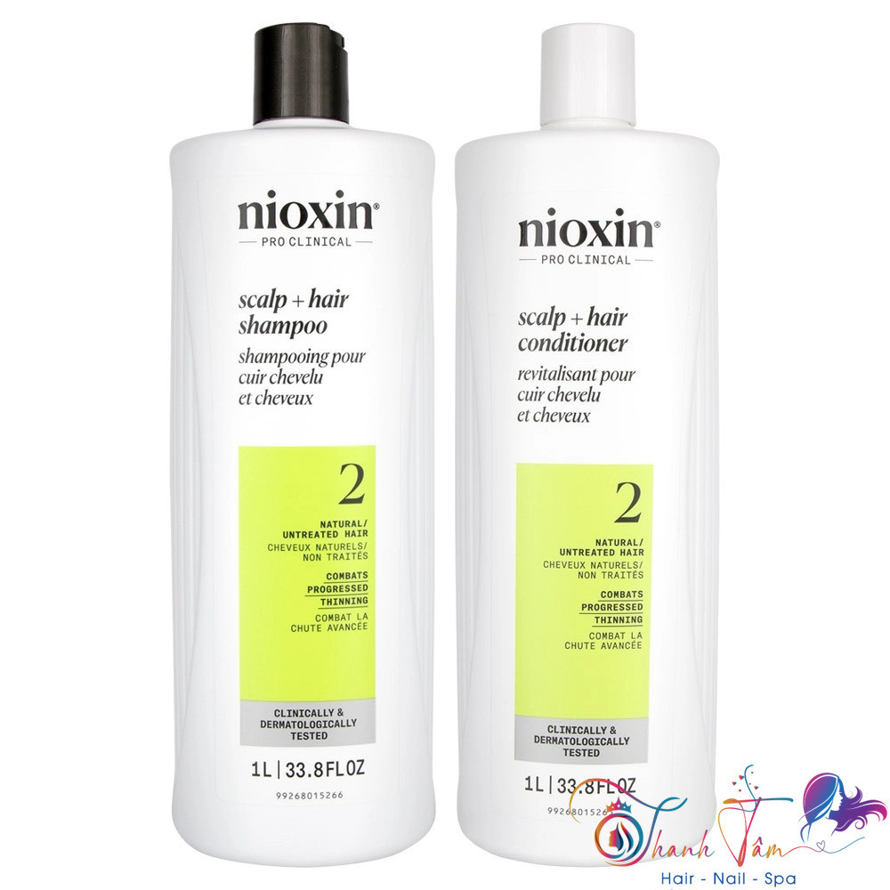 [ NA ] Gội xả Nioxin System 2 chống rụng tóc 1000mlx2 ( New 2025 )