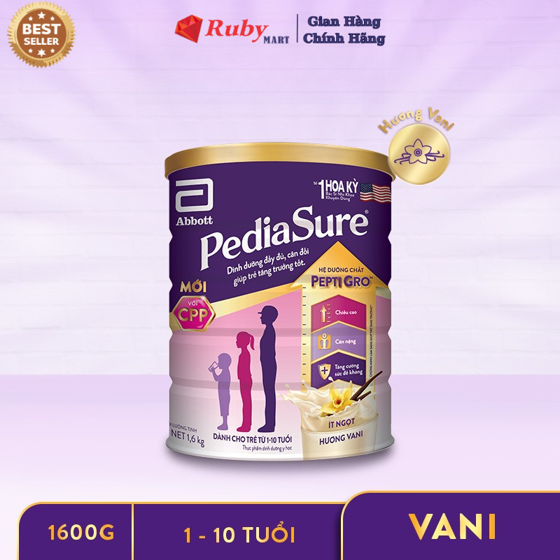 [KOL LIVE] Sữa bột Pediasure 1.6kg hương vani