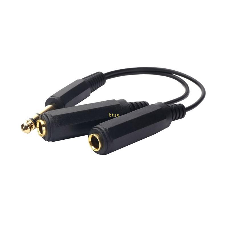 1/4inch Stereo Splitters Y Cable,6.35mm Male to Two 6.35mm Female Sound Cable