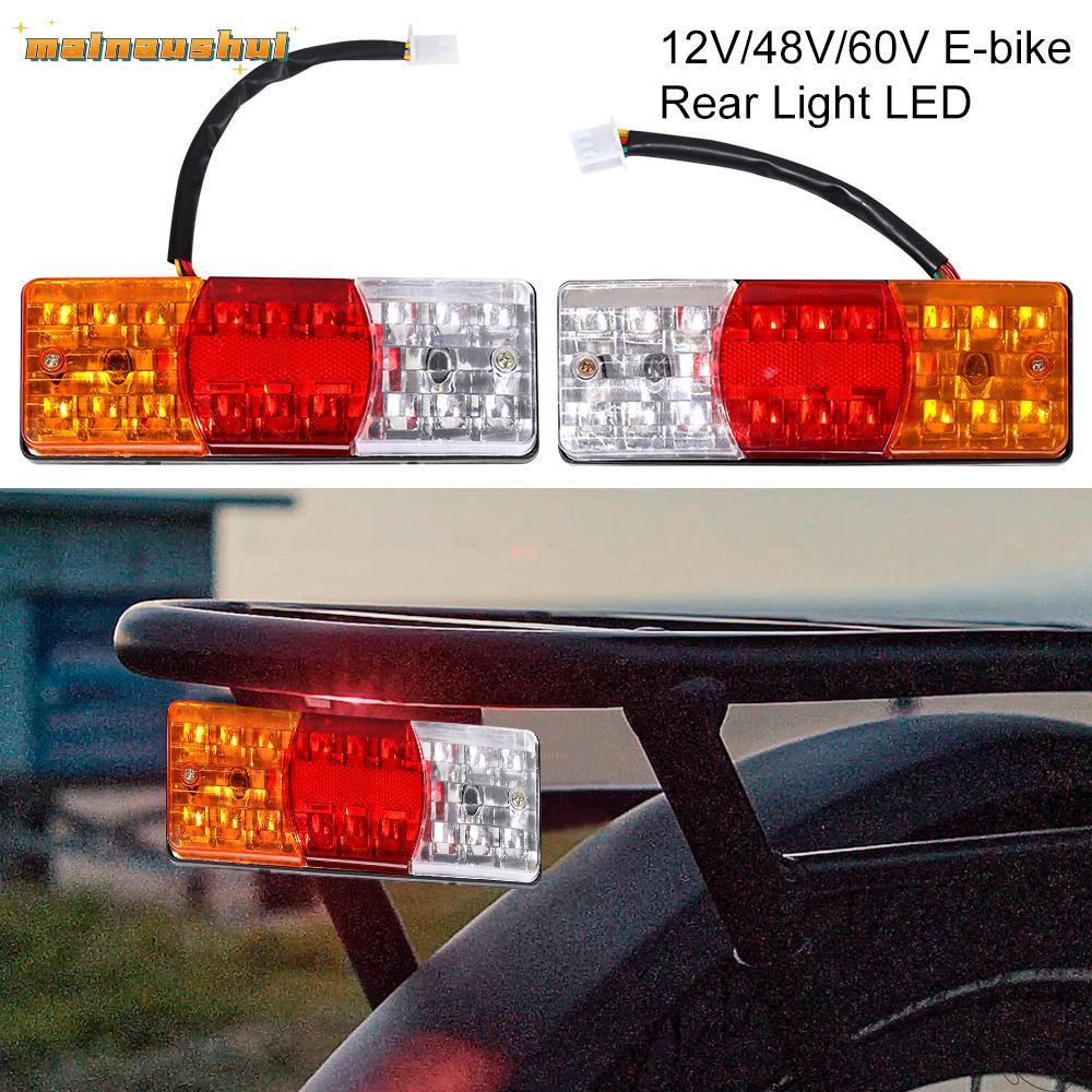 Đèn hậu xe đạp điện MAINAUSHUI 12V / 48V / 60V Đèn góc chiếu sáng ban đêm chống nước