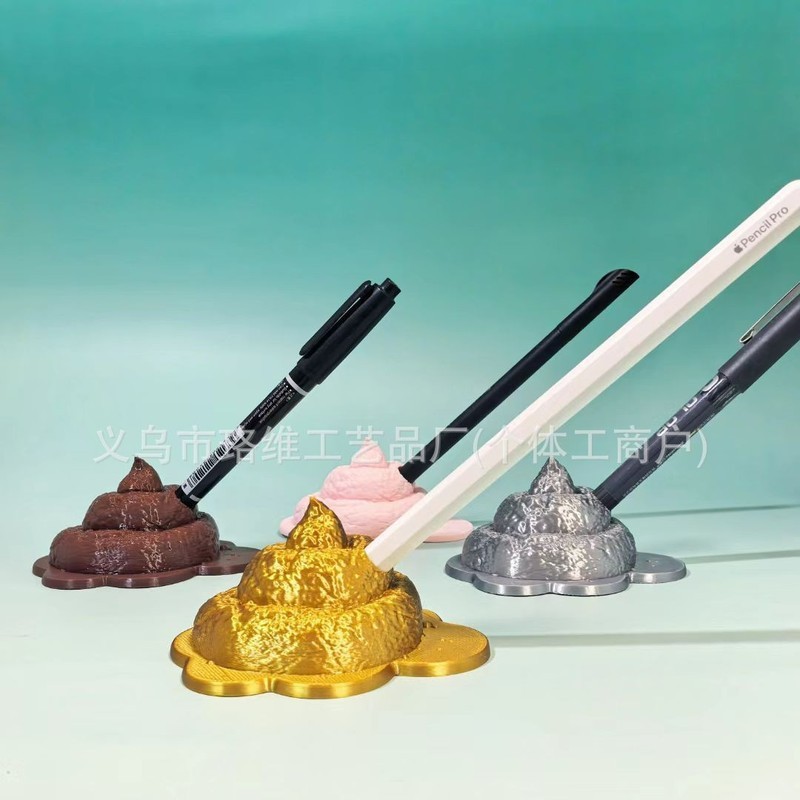 3D Printed Melted Lollipop Pen Holder, Poop Pen Holder, Pencil Stand, Stress Relief Toy