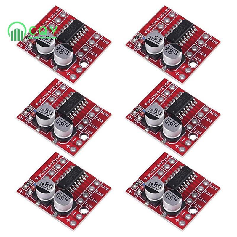 6 Gói Trình Điều Khiển Động Cơ DC L298N, MX1508 Mini Kênh Kép 1.5A 2 Chiều Bộ Điều Khiển Tốc Độ PWM 