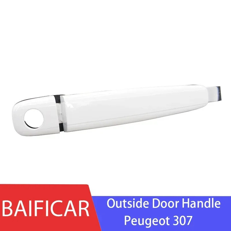 Baificar Thương Hiệu Mới Phía Trước Bên Trái Bên Ngoài Tay Nắm Cửa Màu Trắng Cho Xe Đạp Peugeot 307 