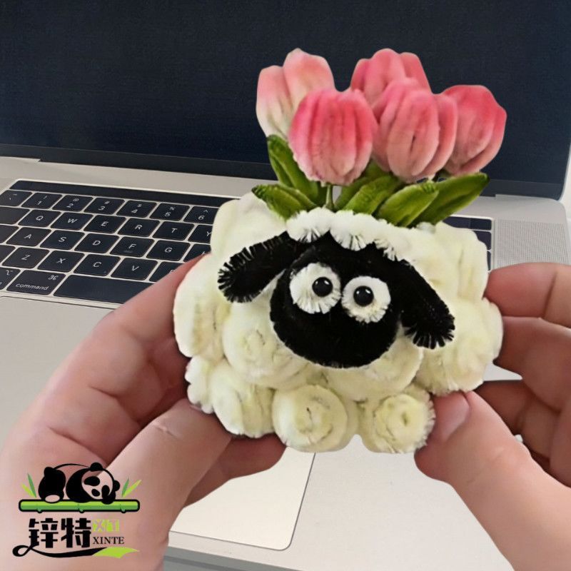 Kẽm Đặc Biệt Xoắn Thanh Thịt Cừu Hoa Tulip Handmade Chất Liệu 520 Bạn Gái Quà Tặng Sinh Nhật Con lắc