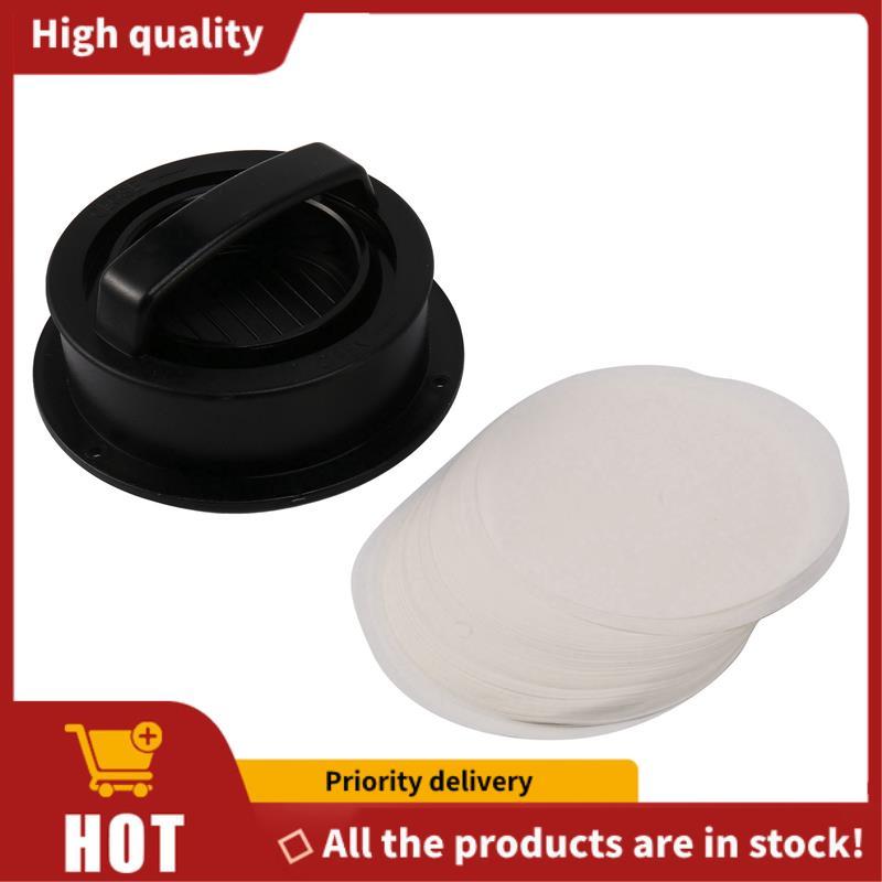 Burger Press Patty Nhồi Bông Burger Maker với 120 Chiếc Giấy Burger Thanh Trượt Chống Dính Thịt Bò B