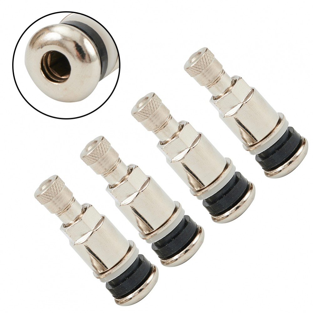 LOẠI Van CHROME BẠC CHO BBS HỢP KIM WHEELS Thép không gỉ BOLT TRONG STEM