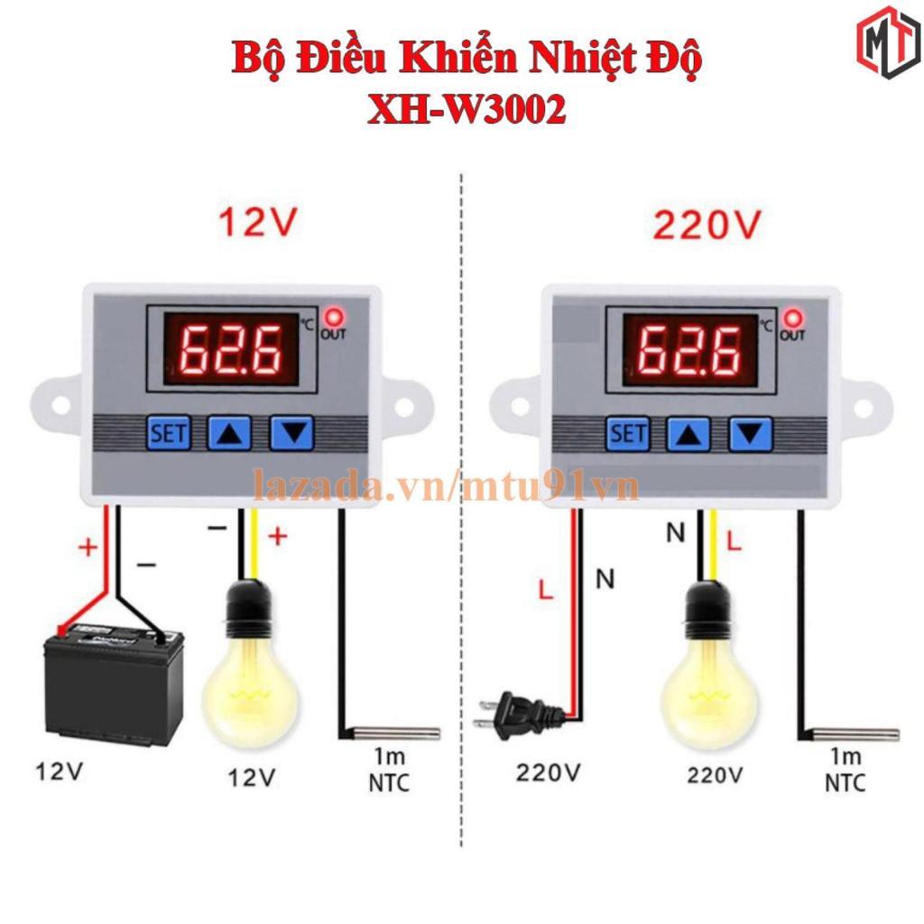 Bộ Cảm Biến - Điều Khiển Nhiệt Độ XH-W3002 AC 220V - 1500W