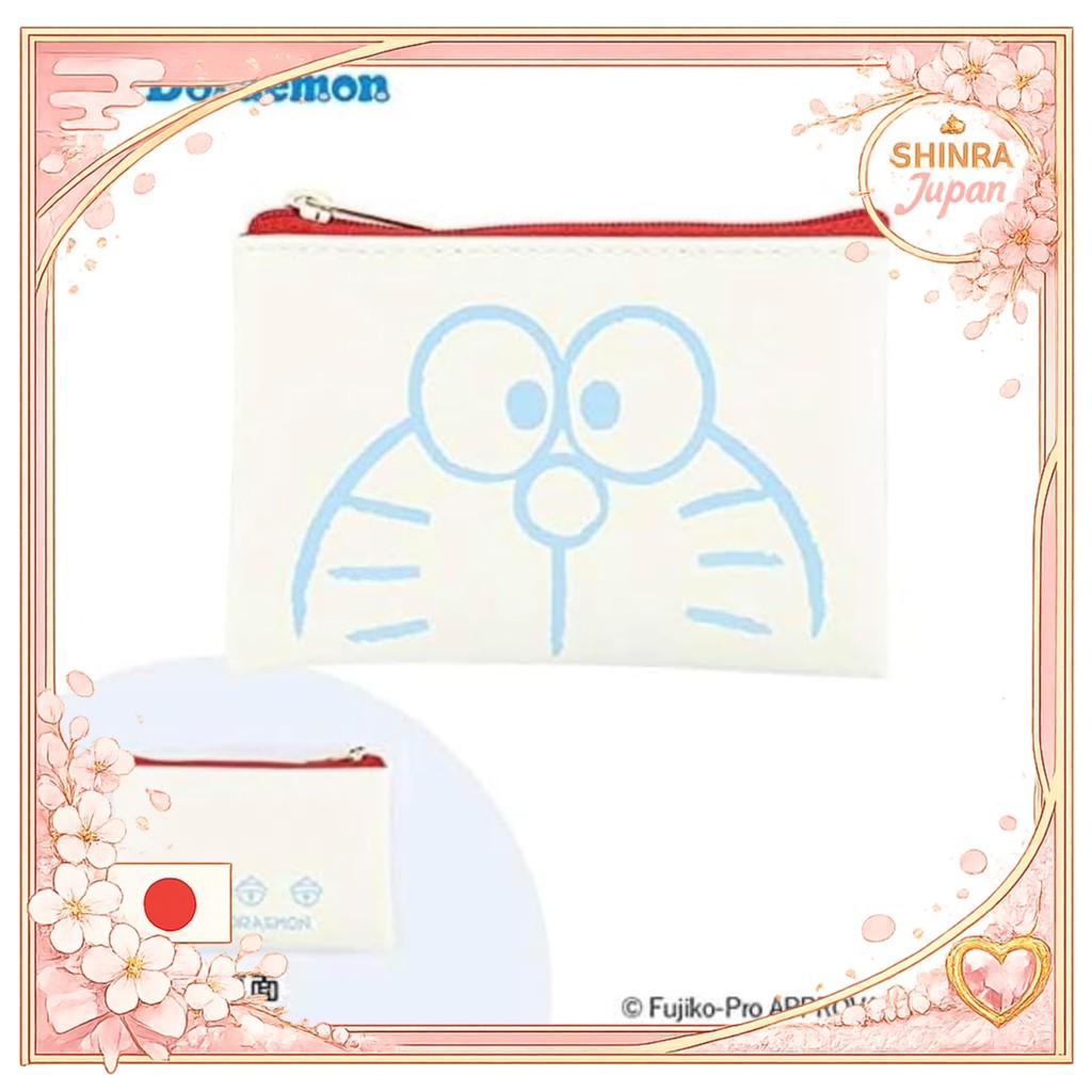 《Direct From Japan》  FLOWERING Flower Ring Doraemon I'm DORAEMON face pouch Doraemon (Blue) Accessor