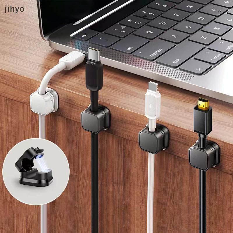 [jihyo] 6 Kẹp Cáp Từ Tính Nhiều Màu Cho Bàn & Tường