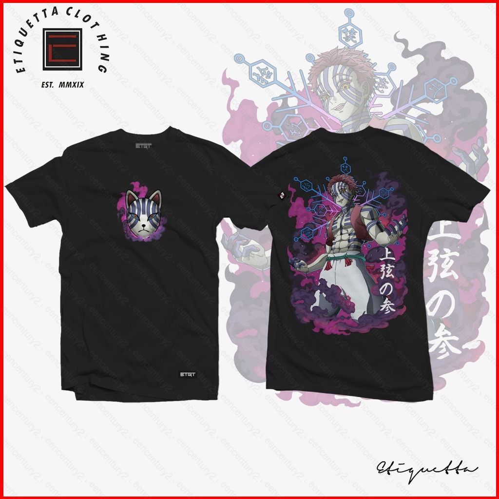 Demon Slayer Anime Unisex Tay Ngắn Áo Thời Trang Akaza Đồ Họa Cosplay Tee Áo Sơ Mi Rời Oversize