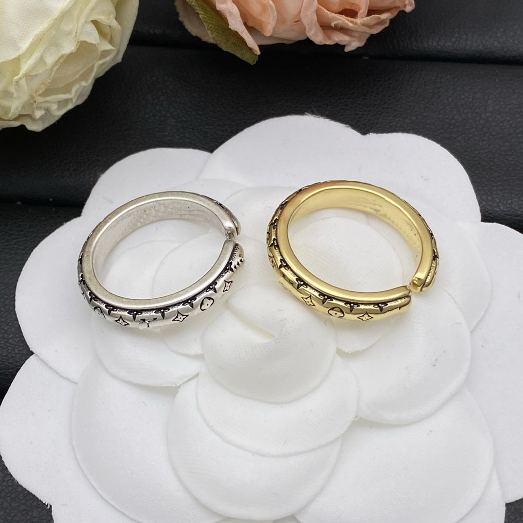 New Product L Letter rings are fashionable, versatile, and have a high-end feel; women's finely craf