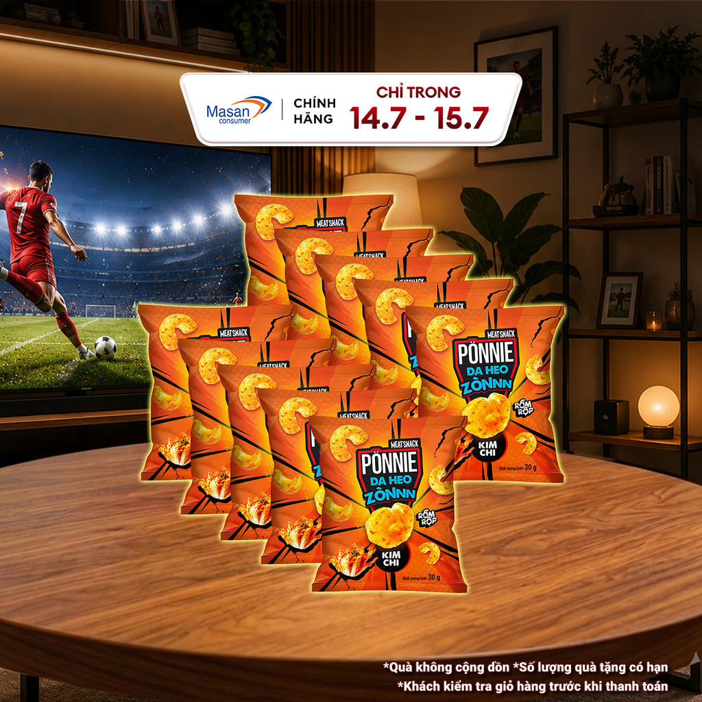 [Chọn vị] Combo 10 gói Snack Ponnie da heo zòn gói x 30gr