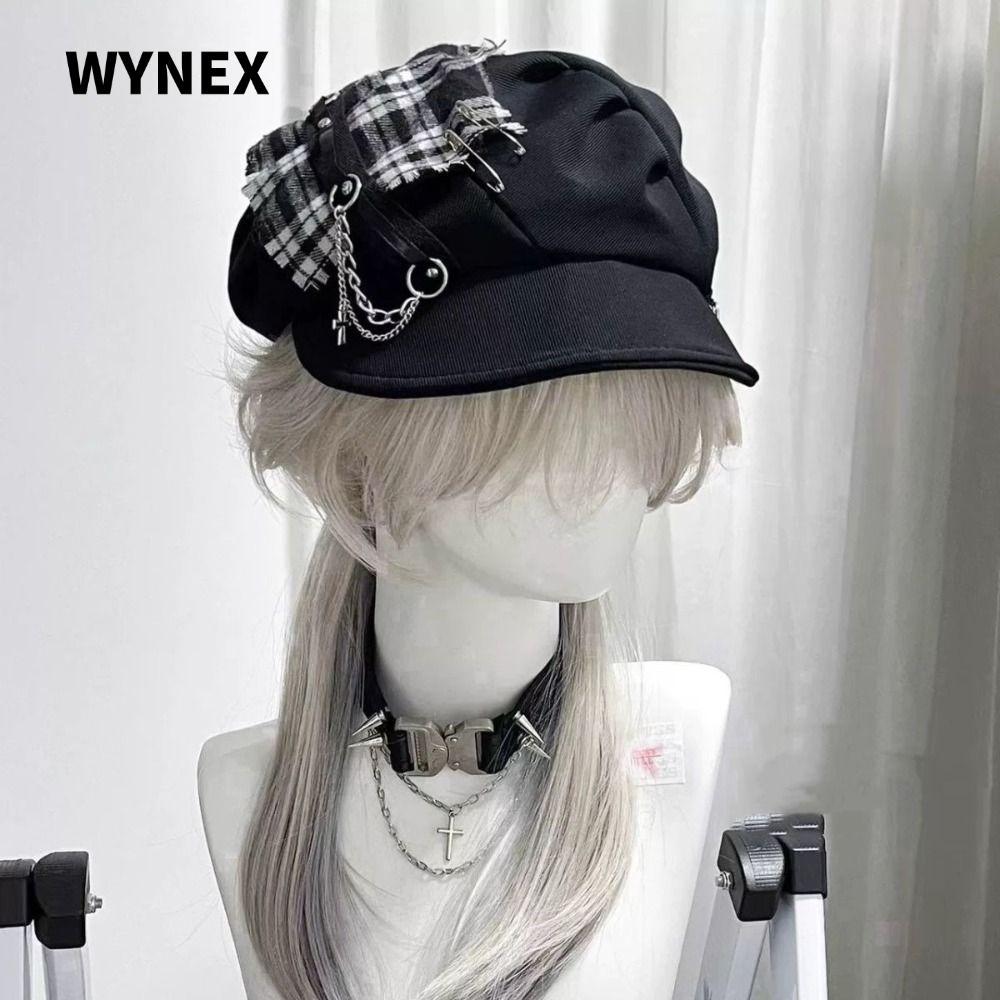 Mũ nồi WYNEX Harajuku, Mũ Gothic Gothic Gothic mát mẻ, Phụ kiện thời trang dạo phố cổ điển Spice Cro