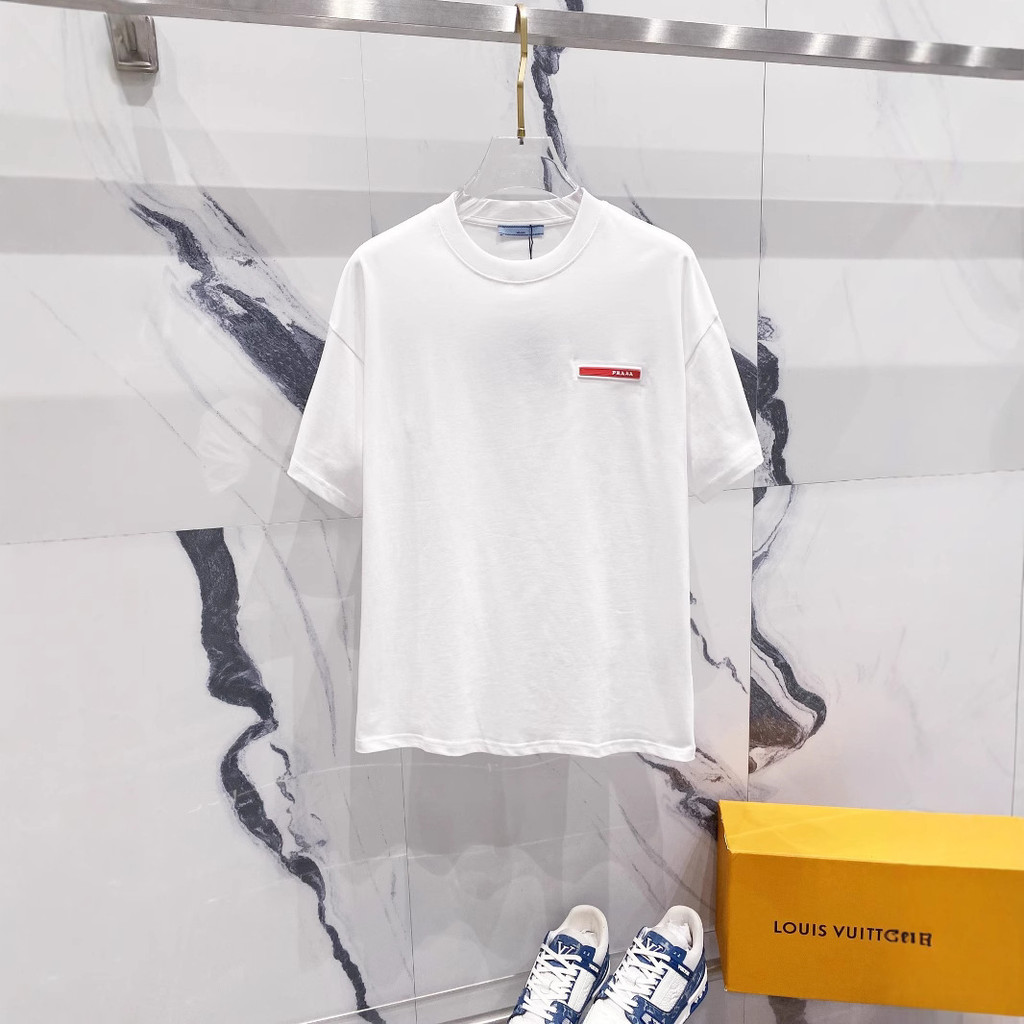 1.1 Phiên Bản Chính Xác Đầu Mùa Xuân Sản Phẩm Mới Celine blcg Pujia pra Cổ Điển Chữ Tròn Áo Thun Tay
