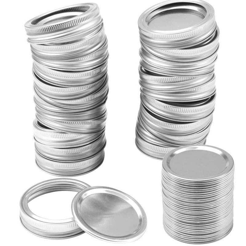 Hàng sẵn có Mason Mason Jar Nắp Tinplate Chia Nắp Mason Jar Niêm Phong Nắp 70mm Nắp Tiêu Chuẩn
