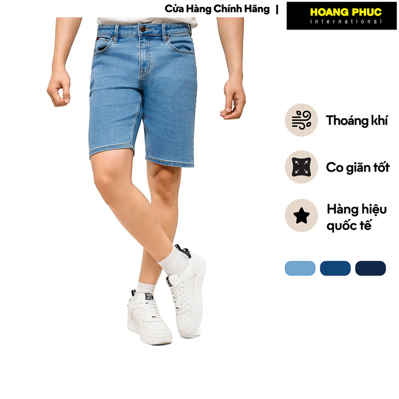Quần Short Jean Nam ECKO UNLTD. Dáng Ôm Cotton Pha Co Giãn Thoáng Khí IS26-05010