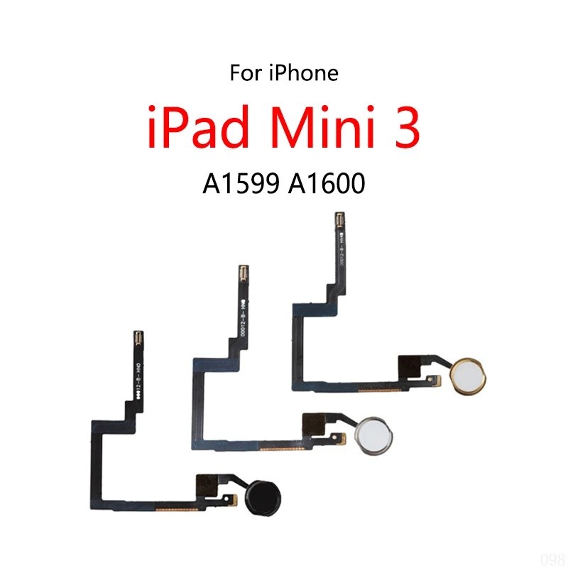 Nút Home Máy Quét Vân Tay Touch ID Menu Cảm Biến Trở Lại Cáp Mềm Cho iPad Mini 3 A1599 A1600