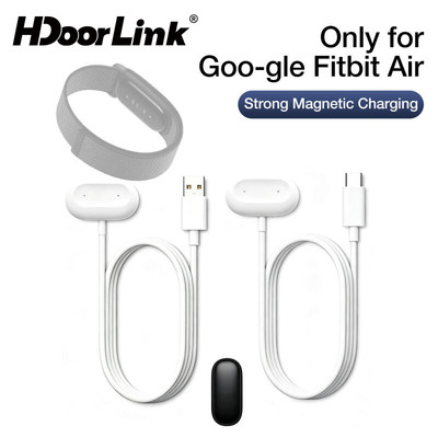 Cáp sạc từ tính HdoorLink cho dây sạc đồng hồ thông minh Google Fitbit Air Watch USB-A & Type-C