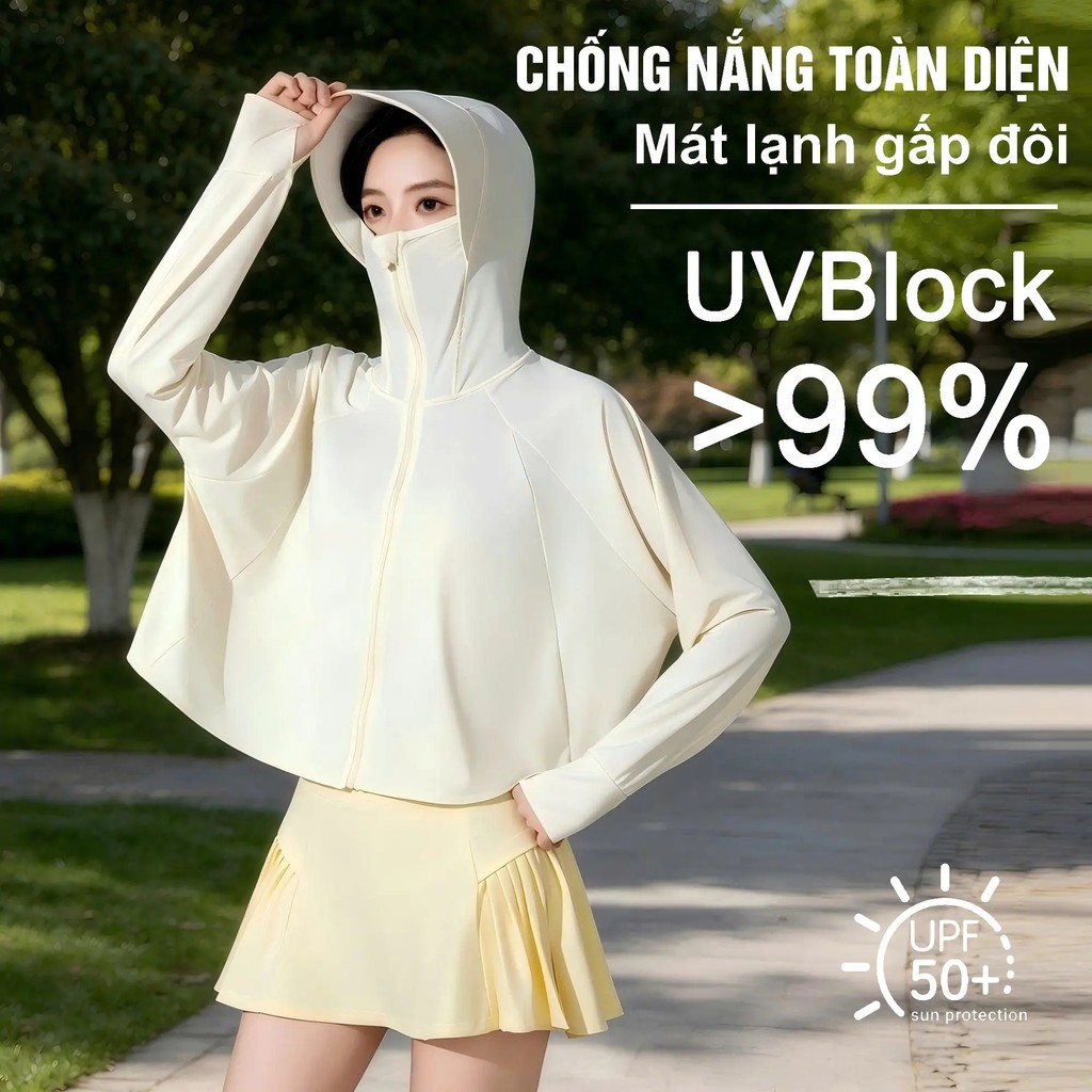[ZhuZhu] Áo sơ mi chống nắng UV99 +, Thiết kế tay dơi, Vải mát mẻ chất lượng cao