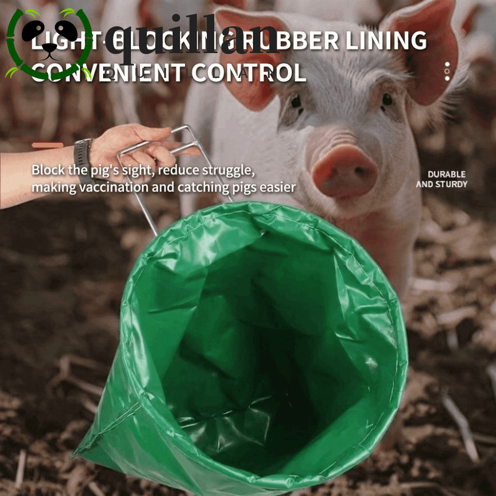 QUILLAN Pig Farm Catch, Vỏ bọc đầu lợn chắc chắn dày, Dụng cụ trang trại Chặn ánh sáng hạng nặng Pig