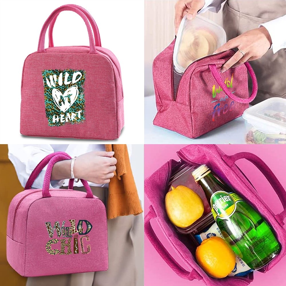 Lunch Bag Gloves Women's New Picnic Cold Bag Baby Food Thermal Lunch Box Handle Box Forest Insulated