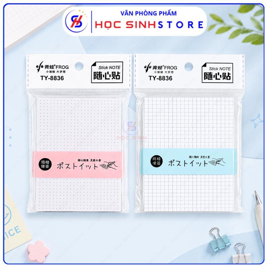 Giấy Ghi Chú Họa Tiết Chấm Bi - Caro TY8836 Hiệu Bitoon 3x4 inch (102x76mm), Keo Dán Bám Chắc