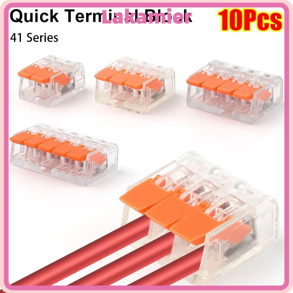 LAKA 10 Khối đầu cuối nhanh, Đầu nối dây điện 2 / 3 / 4 / 5 chân 41 Series, Đầu nối dây đa năng AWG2