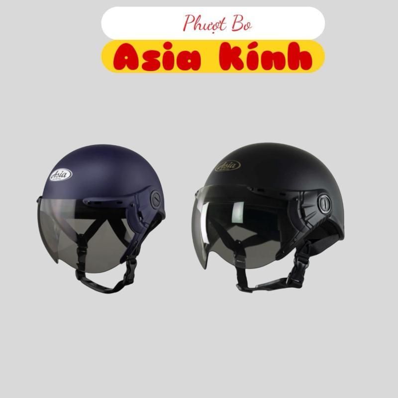Mực bảo hiểm Asia có kính Nón bảo hiểm 1/2 có kính nón bảo hiểm nữa đầu có kính