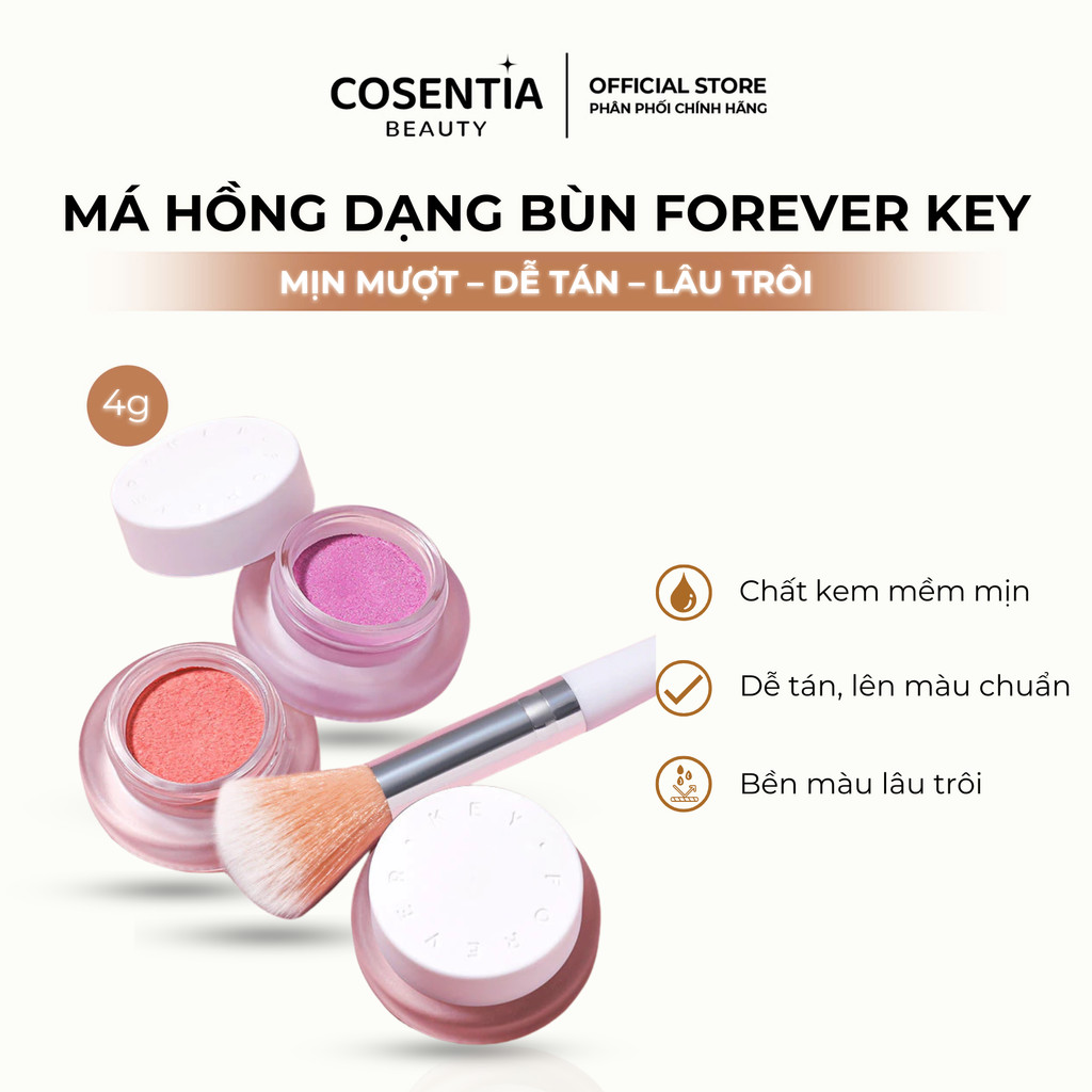 Má Hồng FOREVER KEY Mousse Cloud Veil Cheek – Phấn Má Dạng Bùn, Mịn Mượt, Lên Màu Tự Nhiên