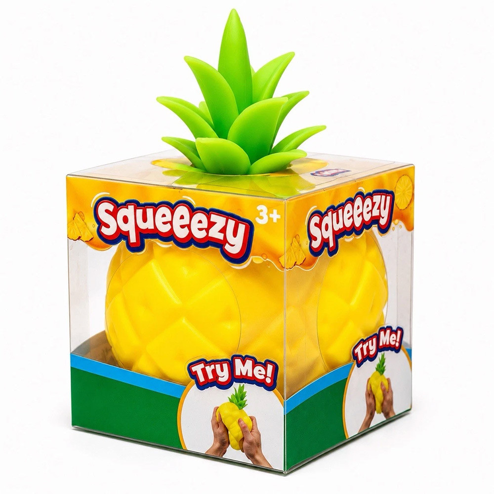 Squeeezy Pineapple Shaped Squishy Toy Soft Stretchable Squeeze Fidget Toy Anxiety Relief Sensory Pla