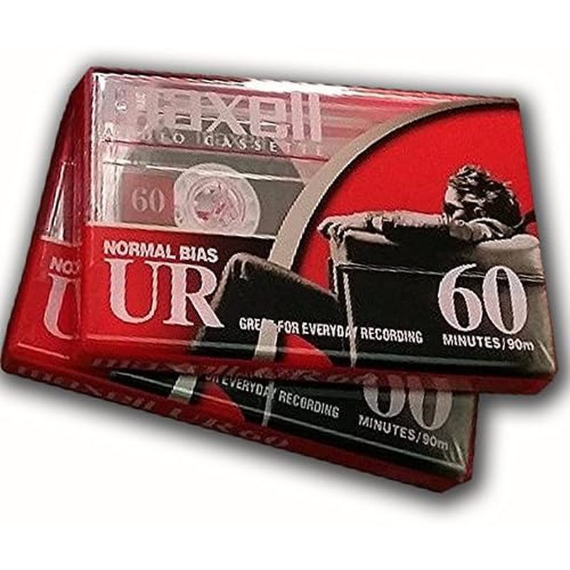 Cassette Âm Thanh Maxell - Trống Media, Cassette, Đỏ, 60 Min, Gói 10