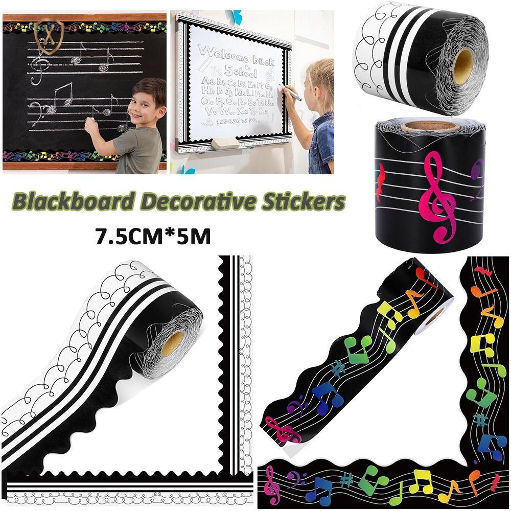 XUESHAN Bulletin Board Border, Back-to-School Decor DIY Bulletin Board Trim, 5M / Cuộn Tự Dính Viền 