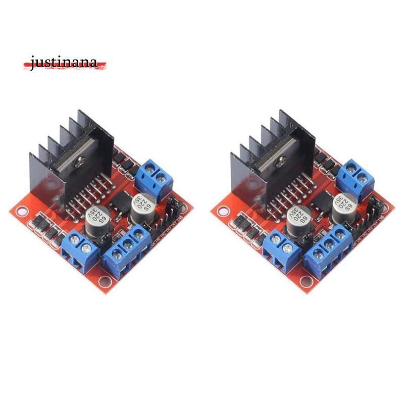 2 Gói L298N Mô-đun bảng điều khiển ổ đĩa động cơ Dual H Bridge DC Stepper cho các dự án điện Robot ô