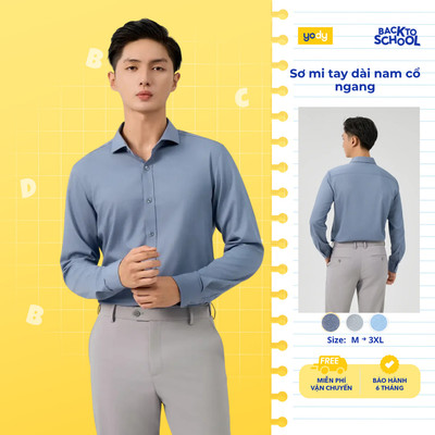 Áo sơ mi nam YODY dài tay, vải mềm mại, co giãn, kháng khuẩn tự nhiên dáng slim fit  TRA - SMM7025