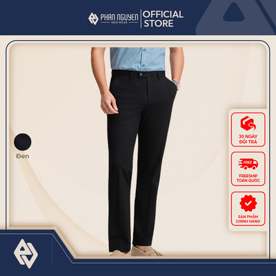 Quần âu nam Phan Nguyễn, chất liệu cao cấp, mềm mại, co giãn nhẹ, form regular fit QVL.946