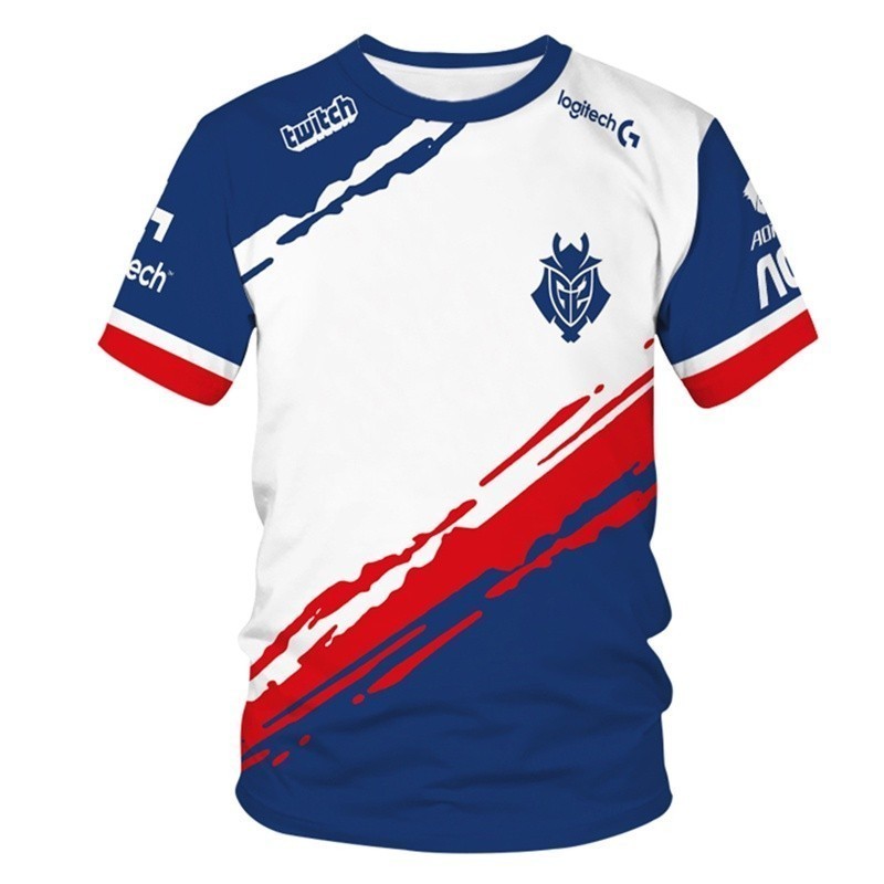 Mùa Xuân 2026 Unisex G2 Esports 3D In Nhanh Khô Áo nam Thời Trang Esports Top Chất Lượng Cao