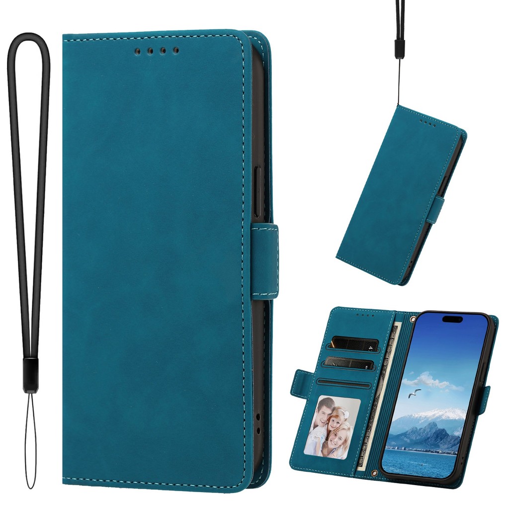 Tương thích với ZTE Nubia P7 P9 Pro V80 Max Focus 2 Air Z80 Ultra Calf Blade A76 Ví Đựng Thẻ Từ Tính