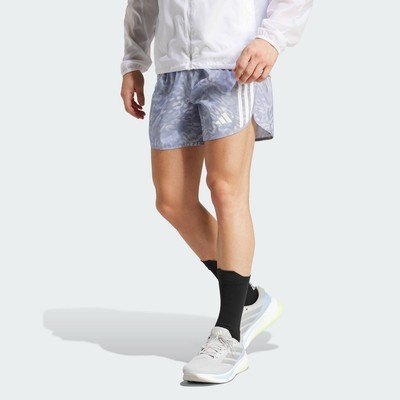 adidas Chạy Quần Short 3 Sọc Own the Run Nam Xám JD7769