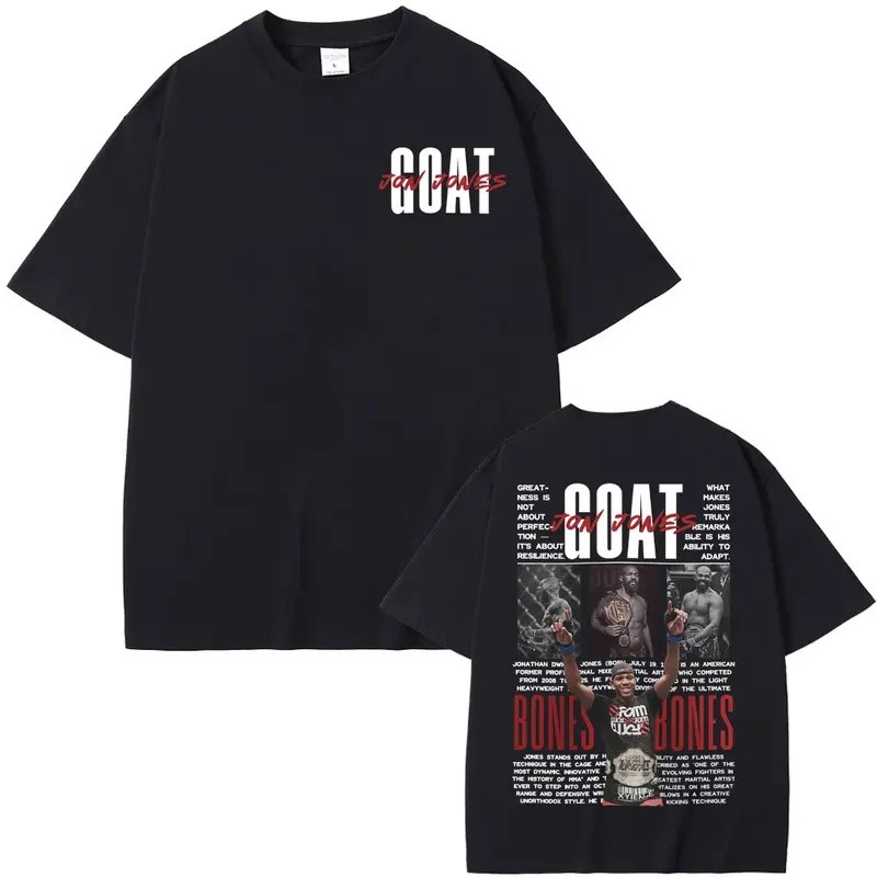 Giới hạn JON JONES BONES Áo thun họa tiết cổ điển Nam Nữ Thời trang Bạo lực Thẩm mỹ Áo thun Cotton n