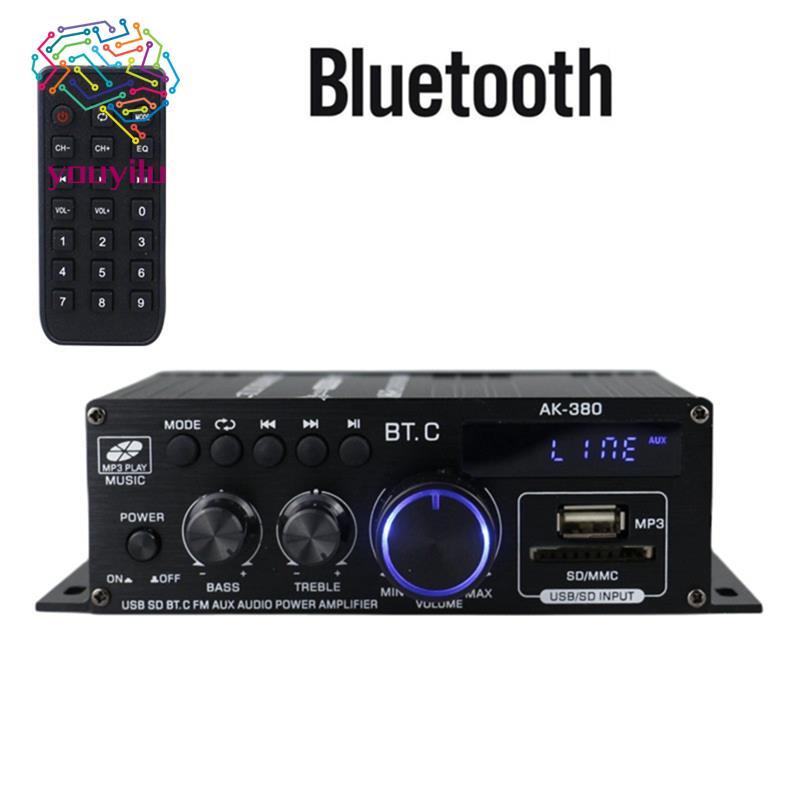 Ak380 800W 12V Bộ Khuếch Đại Công Suất Bluetooth Stereo Nhà Xe Âm Thanh Amp Máy Nghe Nhạc Loa Ô Tô L